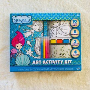 Mermaid Art Activity Kit Painting Coloring Scratch-Off NEW for 4 years old+